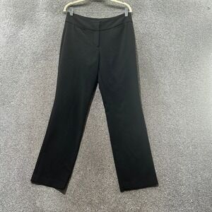 Talbots Trouser Pants Women‎ 8 Black Signature Mid Rise Straight Leg Office